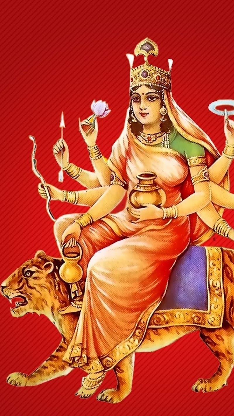 Maa Chandraghanta | Navratri images, Navratri, Lakshmi images