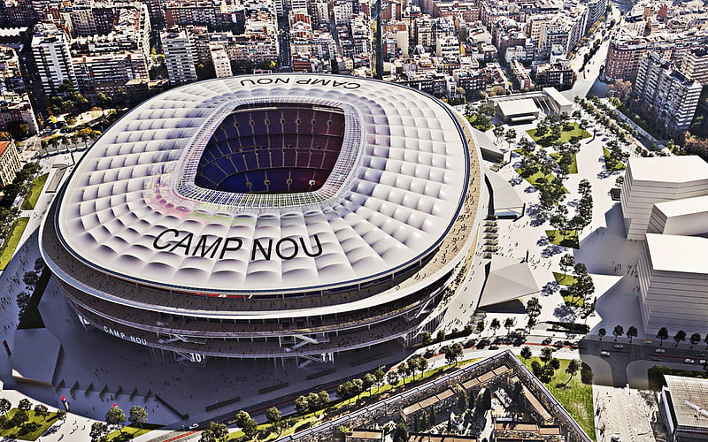 Camp Nou, FC Barcelona Stadium, 3D project, Barcelona, Catalonia, Spain, Camp Nou reconstruction project, Spanish football stadiums, HD wallpaper