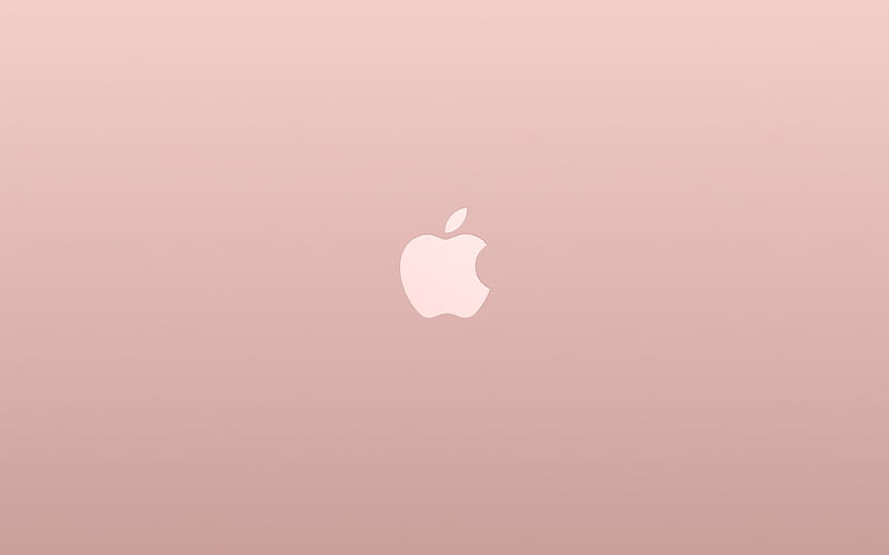 Apple logo, pink backgrounds, minimal, Apple, artwork, Apple creative logo, HD wallpaper