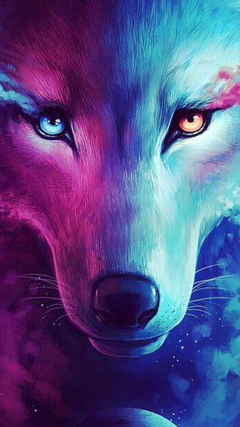 Magic wolf, magic, wolf, flame, blue, HD wallpaper | Peakpx