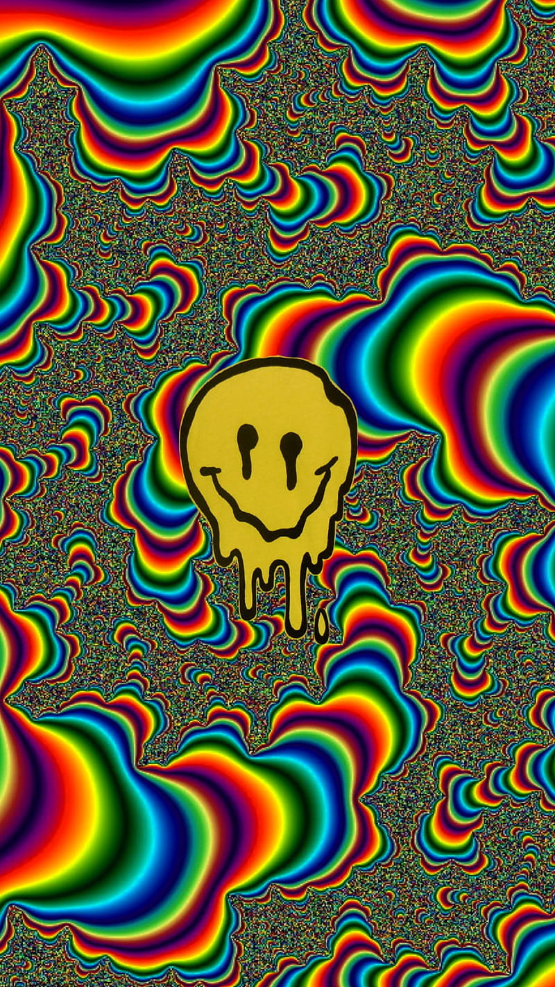 Aesthetic, rainbow, smiley, trippy, weird, HD phone wallpaper | Peakpx
