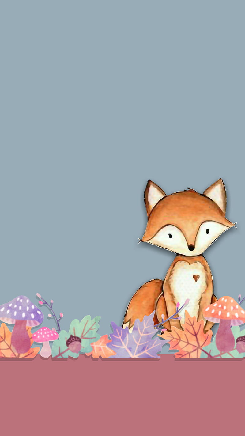 Fox Blue Cute Simple Hd Mobile Wallpaper Peakpx