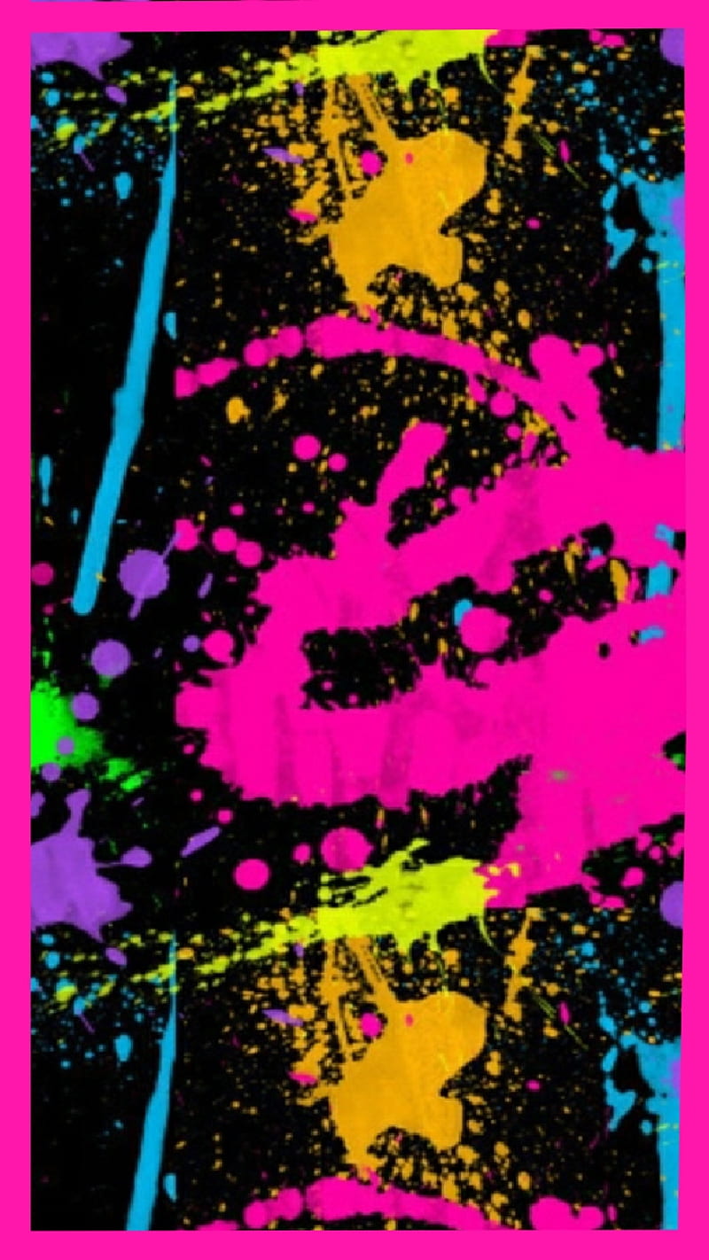 Oops, abstract, black, colirful, fling, paint, splash, HD phone ...