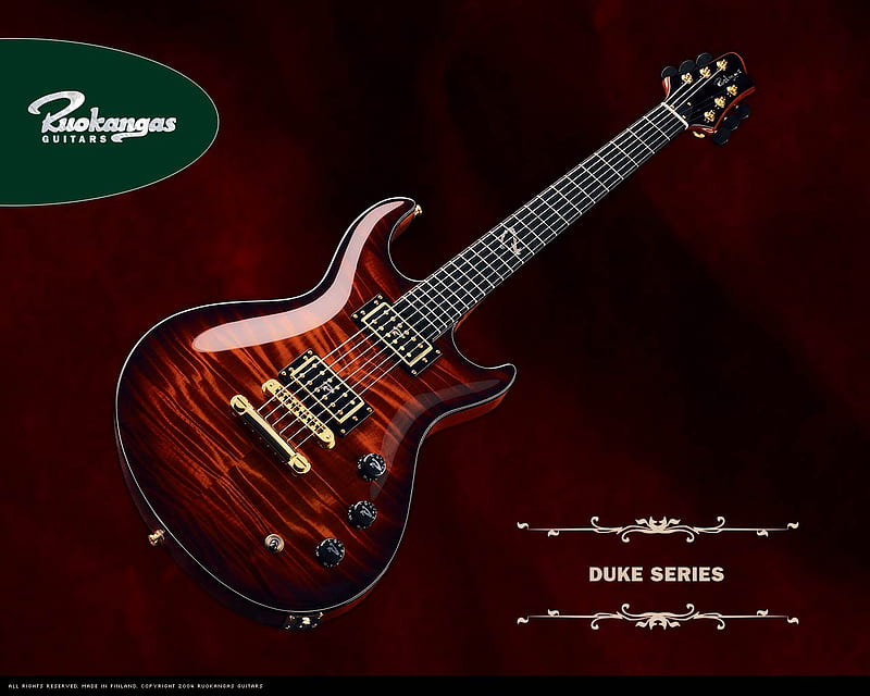 Ruokangas Guitars Duke Series, guitar, brown, black, beautiful music, strings, HD wallpaper