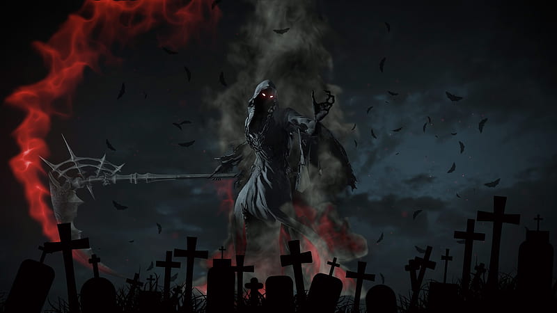 dark, Grim Reaper, Cemetery, Scythe, HD wallpaper
