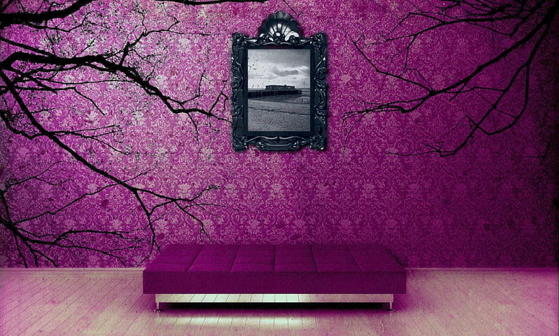 The Dr Is In ~ My Twilight Zone Waiting Room, Purple, TwinPeaks Room, Gothic, HD wallpaper