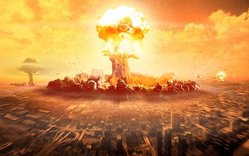 Nuclear War City Explosion, HD wallpaper