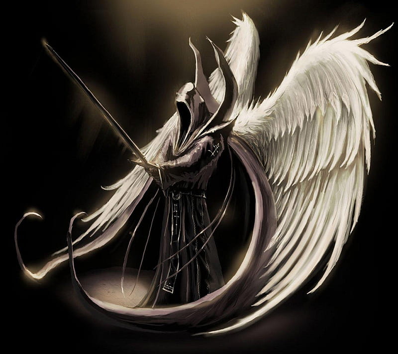 Angel Of Death, anonymous, hollow, kill, sword, HD wallpaper