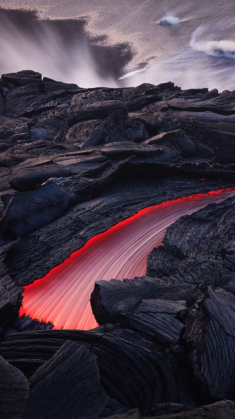 LavaRock, lava, nature, red, rock, HD phone wallpaper