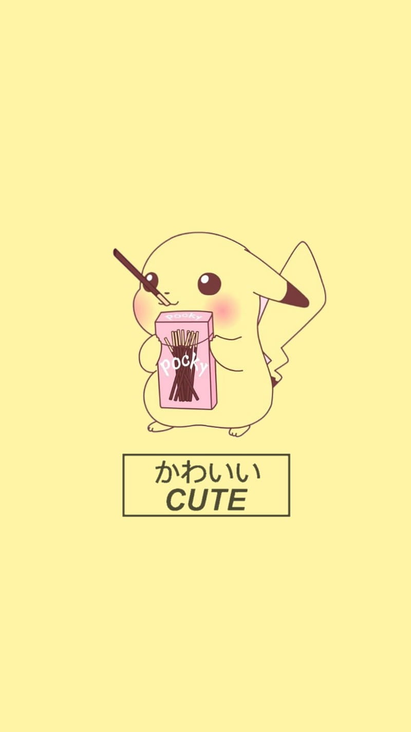 Pikachu Cute Eating Pokemon Anime Manga Japan Japanese Yellow Kawai Hd Mobile Wallpaper Peakpx