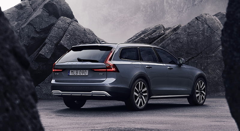 2020 Volvo V90 Cross Country Recharge T8 plug-in hybrid (Color: Thunder Grey) - Rear Three-Quarter , car, HD wallpaper