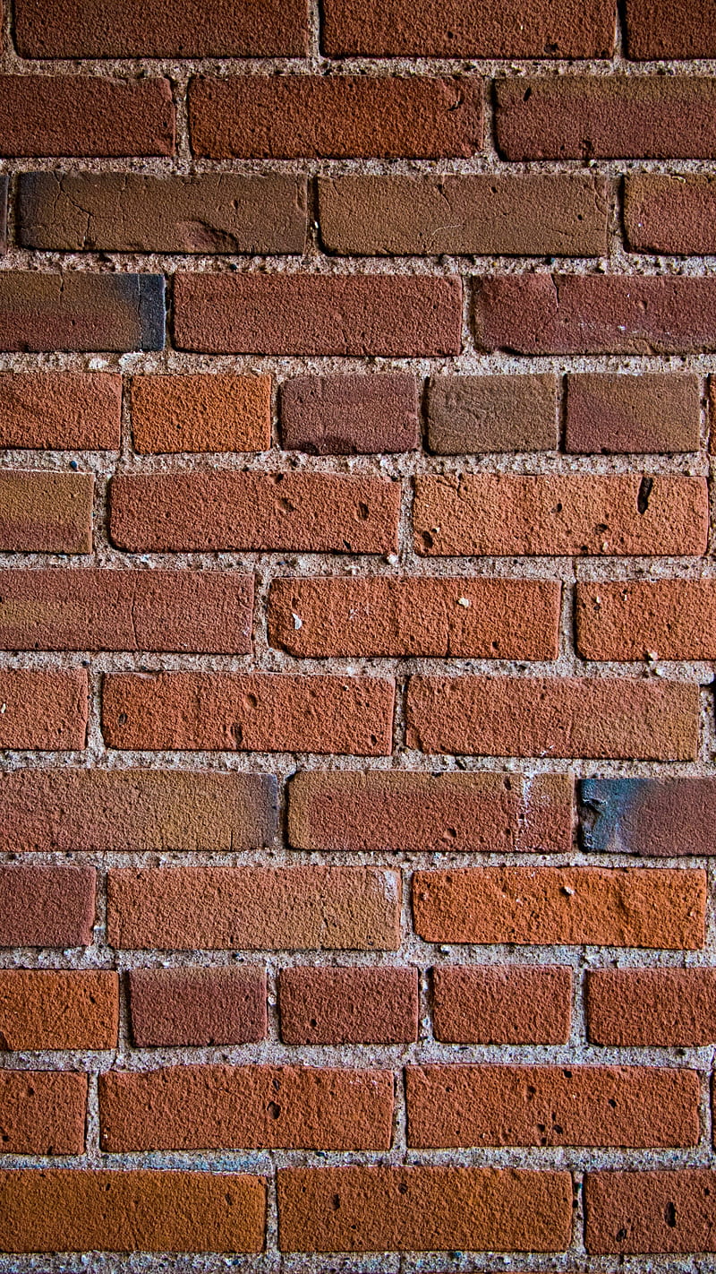Red Bricks , texture, wall, lockscreen, background, HD phone wallpaper