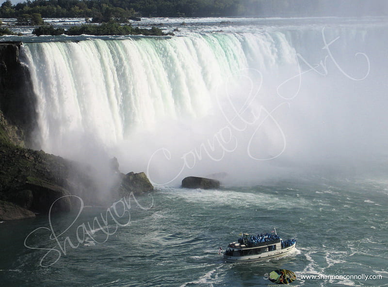 NiagaraFalls, amazing, water, boat, lovely, nigrafalls, HD wallpaper