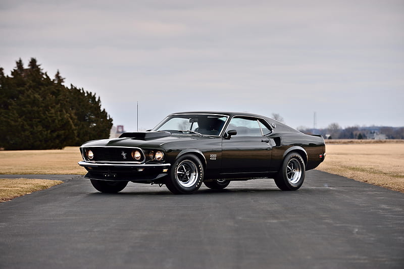 Ford Mustang Boss 429 Fastback Muscle Car, ford-mustang, carros, HD wallpaper