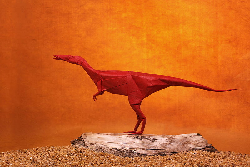 Dinosaurs Origami, dinosaur, origami, creative, HD wallpaper