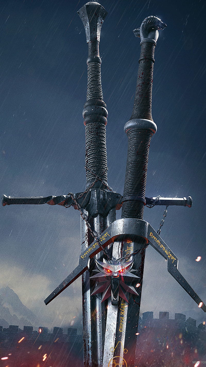 Geralts swords, games, the witcher, the witcher 3, HD phone wallpaper