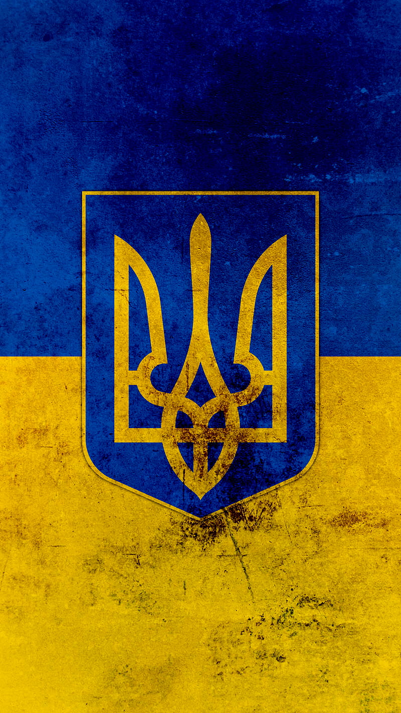 Flag of Ukraine, grunge, HD phone wallpaper