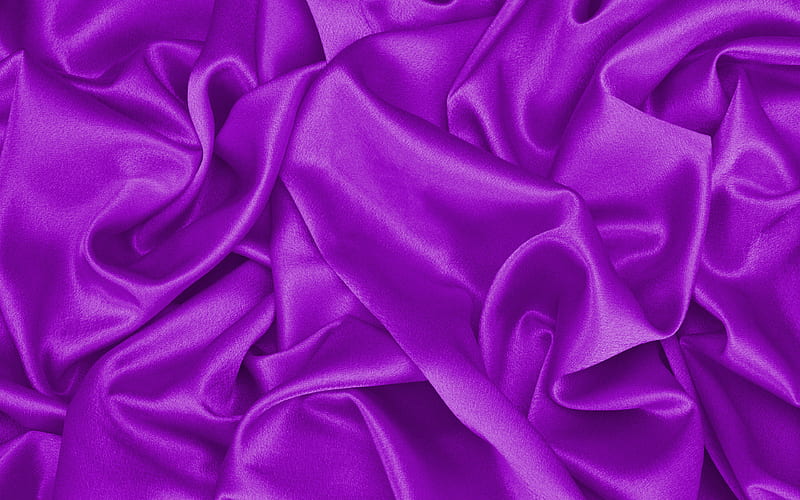 violet silk texture, wavy fabric texture, silk, violet fabric background, violet satin, fabric textures, satin, silk textures, violet fabric texture, HD wallpaper
