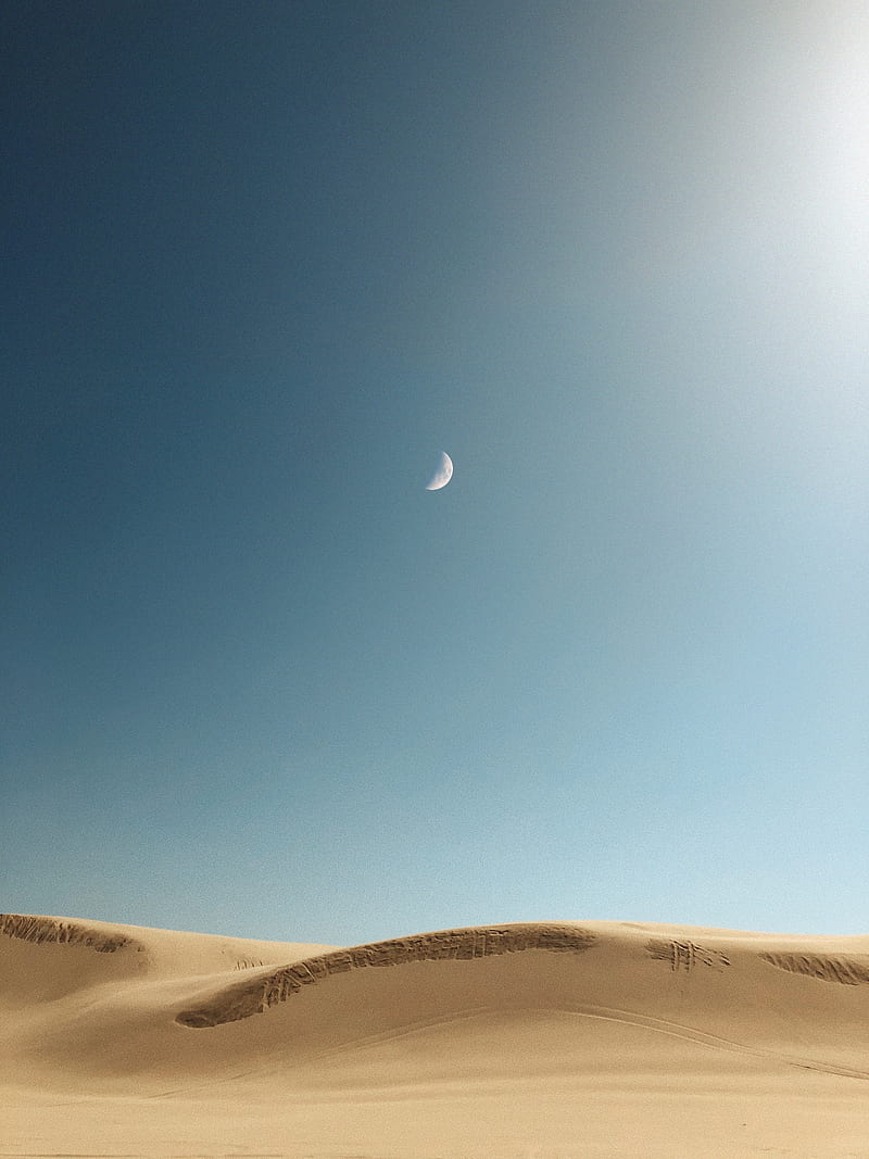DESERT SPACE, desert, earth, lost, moon, sky, space, HD phone wallpaper ...