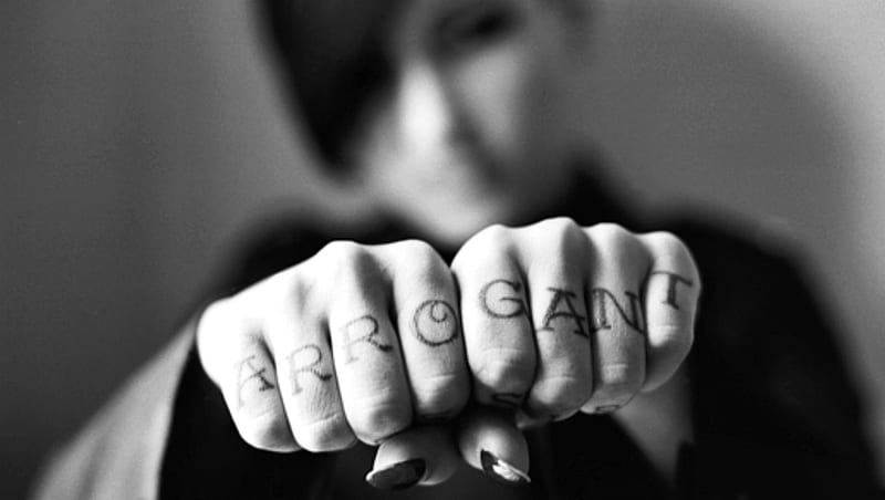 Arrogant, special, tattoo, black and white, woman, fist, graphy, beauty, hop, HD wallpaper