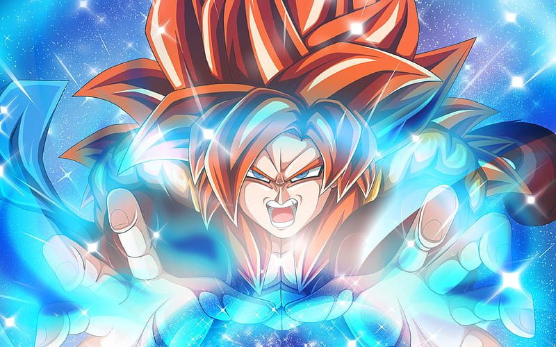  Golden Goku Goku SSJ3, rayos, Dragon Ball Super, ilustraciones, Goku Super Saiyan, Fondo de pantalla HD