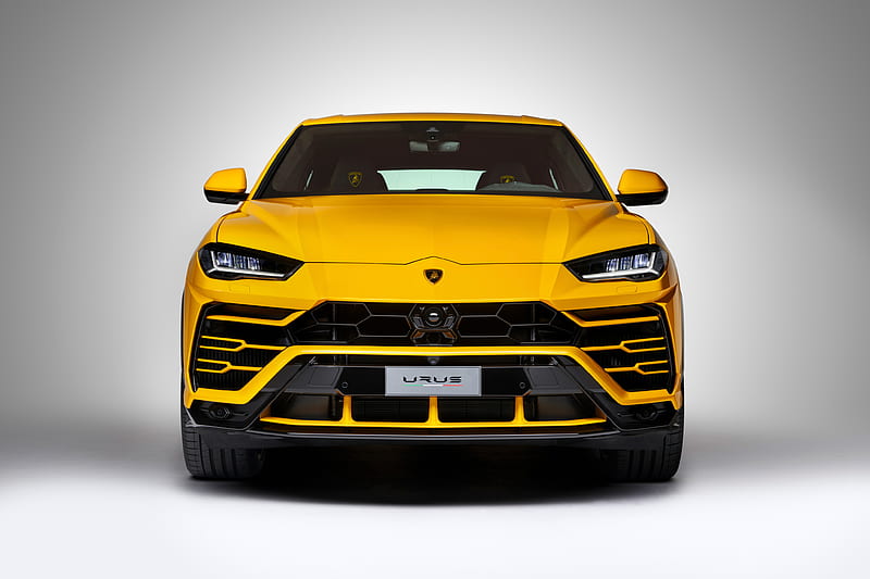 Lamborghini Urus Front View, lamborghini-urus, lamborghini, 2018-cars, suv, carros, HD wallpaper