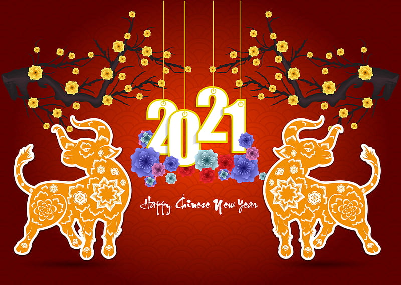 Holiday, Chinese New Year, New Year 2021, HD wallpaper