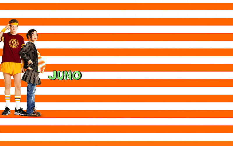 Juno , stripes, juno, movie, orange, pregnancy, white, HD wallpaper