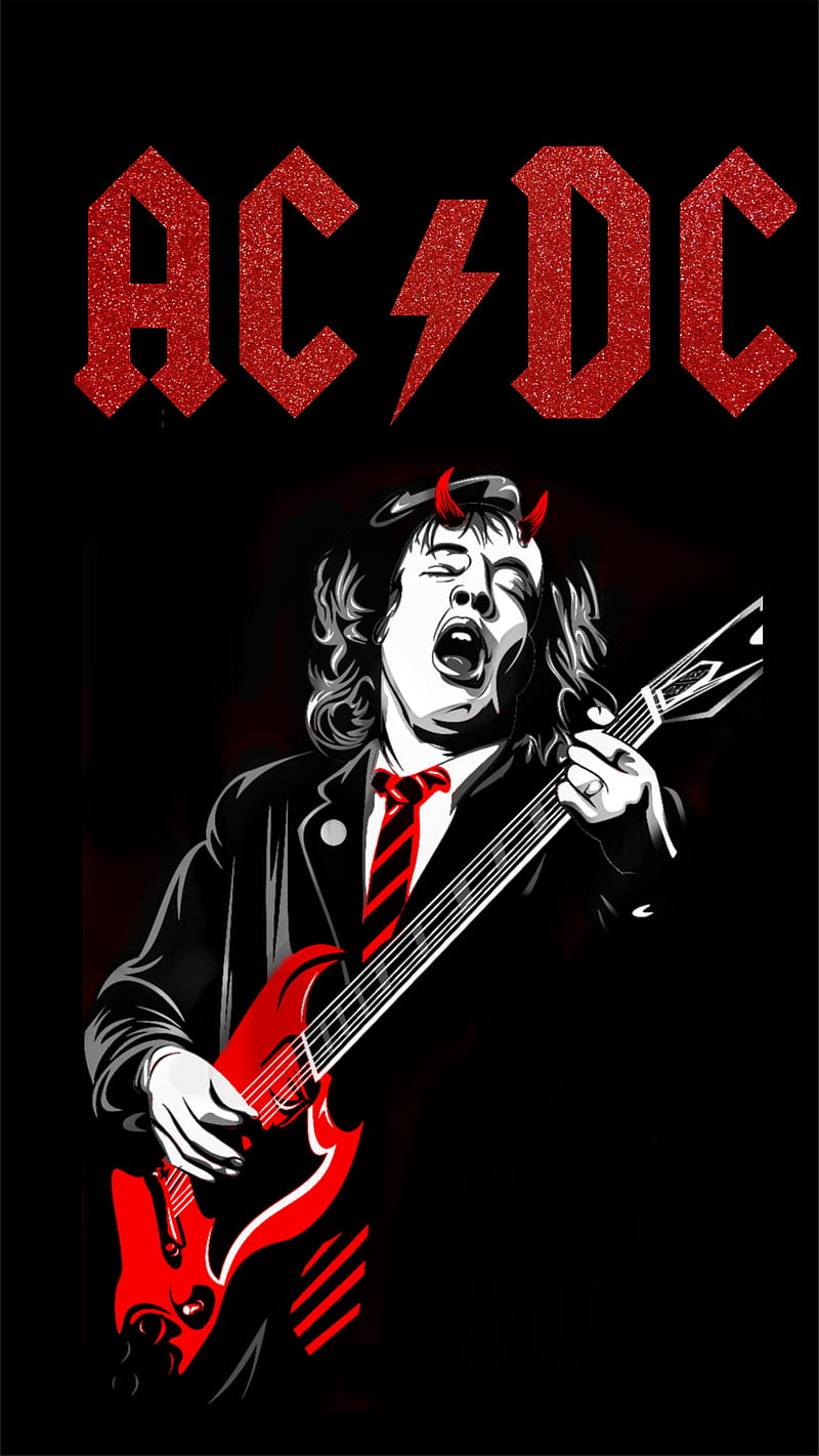 ACDC, angus, angus young, red, young, HD phone wallpaper | Peakpx