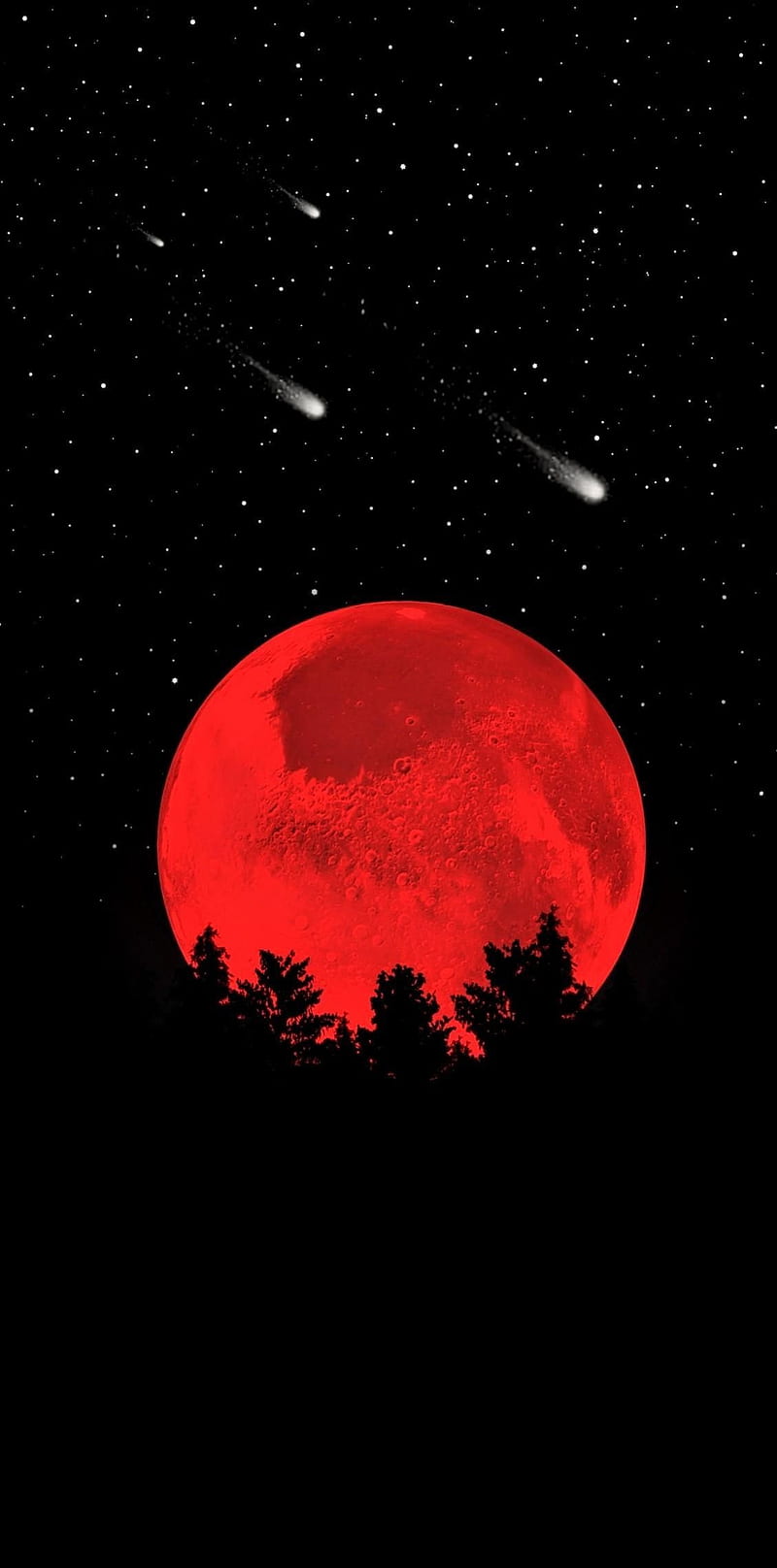 Blood Moon , arkaplan, ay, blood, blood moon, dolunay, gece, moon, night, red, HD phone wallpaper
