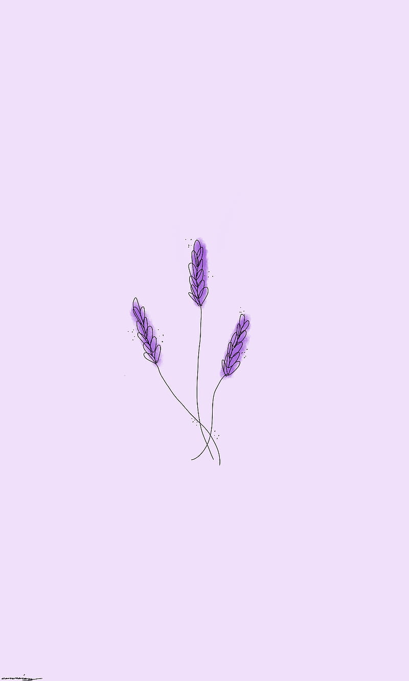 Flowers 7, purple, simple, cute, flower, HD phone wallpaper | Peakpx