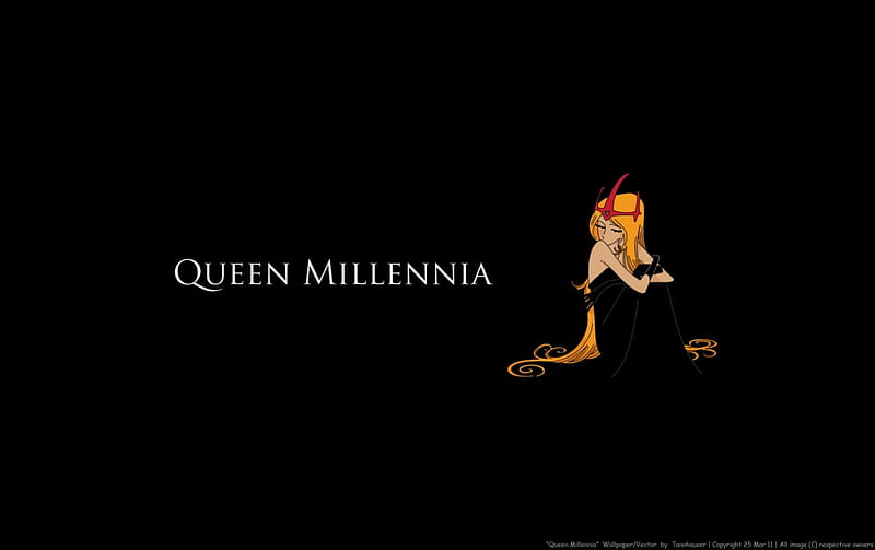 Queen Millennia, milennia, girl, queen, black, vector, HD wallpaper