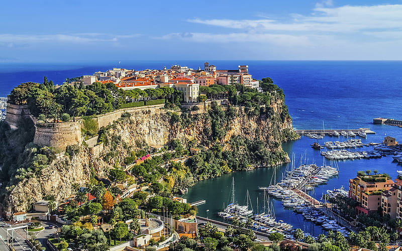 Saint-Tropez summer, harbor, Monaco, Europe, HD wallpaper