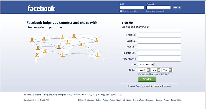 Log into Facebook, facebook, social network, login to facebook, blue, HD wallpaper