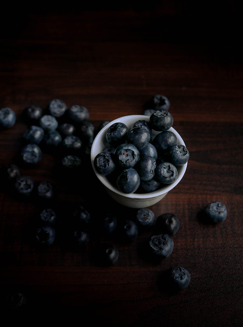 bowl of blue berries, HD phone wallpaper