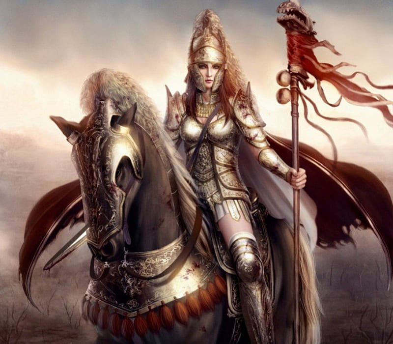 Persian Knight, stunning, female, action, cg, bonito, horse, persian, fantasy, warrior, girl, knight, HD wallpaper