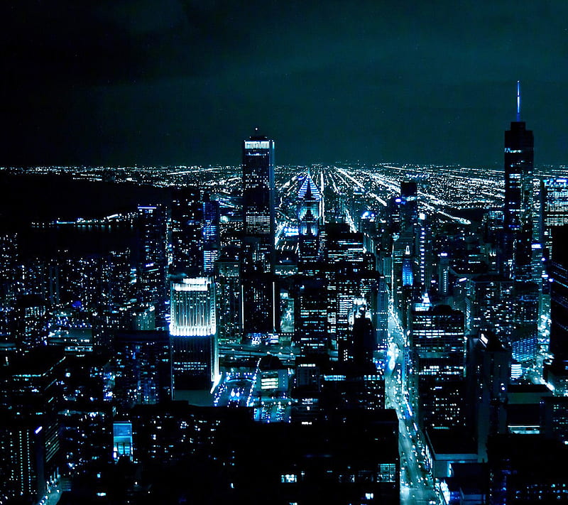 Beautiful chicago skyline at night city lake lights skyscrapers HD  wallpaper  Peakpx
