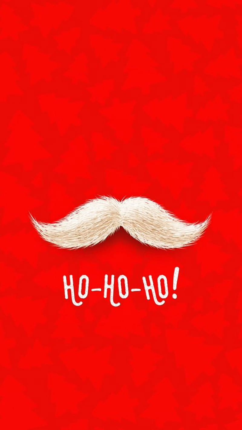 Santa moustache, christmas, ho ho ho, HD phone wallpaper