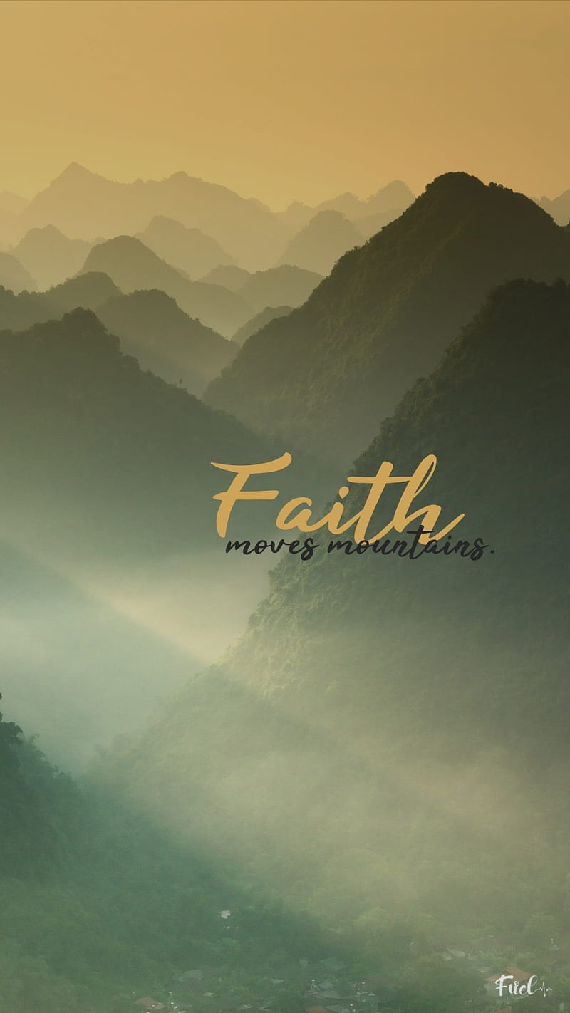 Faith, fuel, mountain, mountains, quotes, sunset, HD phone wallpaper