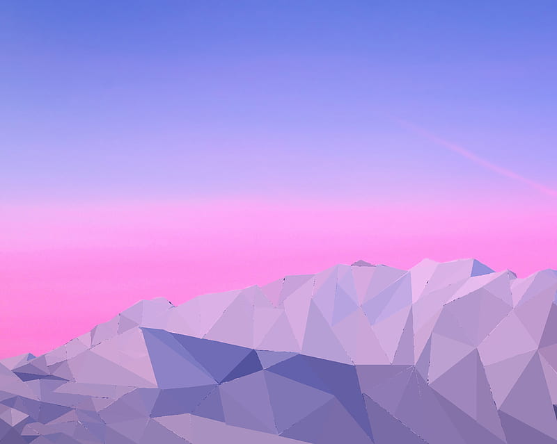 Low Poly Mountains, low poly, hop, pink, summit, HD wallpaper