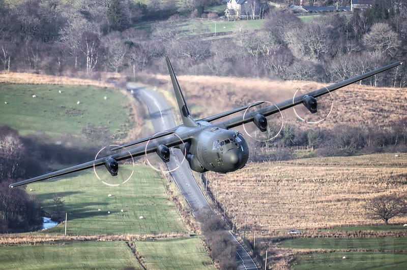 Lockheed C-130 Hercules, Transport Aircraft, Lockheed C130 Hercules, RAF, Royal Air Force, HD wallpaper