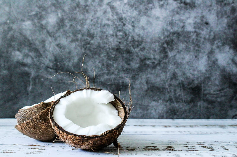 coconut, fruit, texture, HD wallpaper