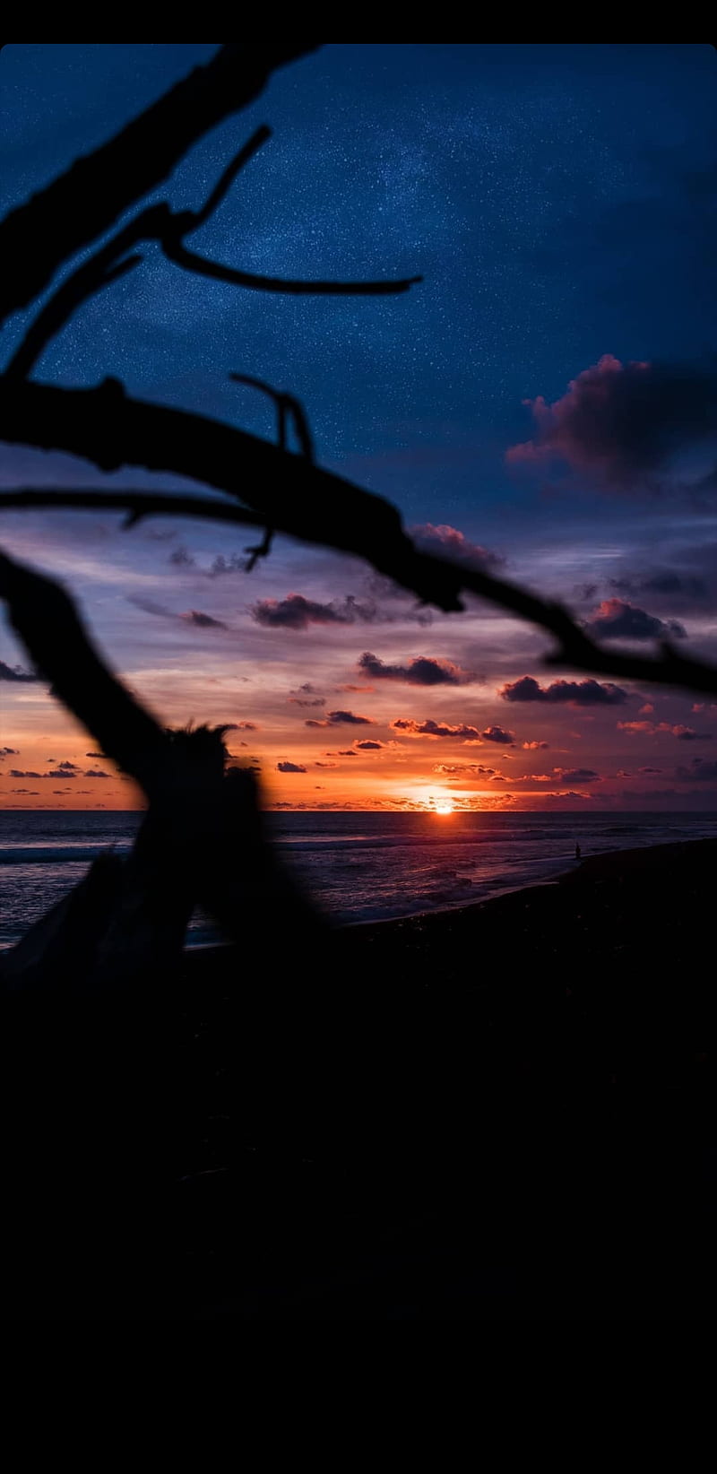 sunset, alam, laut, pantai, pemandangan, sunrise, HD phone wallpaper