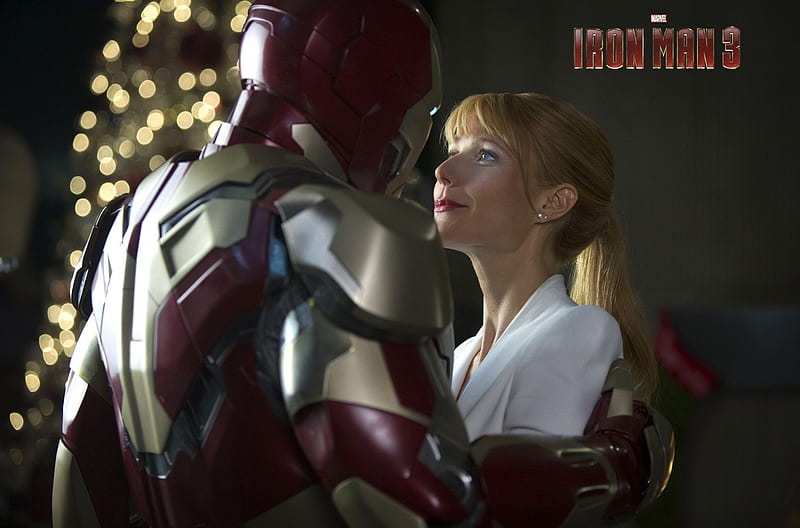 Iron Man with Pepper, marvel, iron man, ironman, iron man 3, tony stark, HD wallpaper
