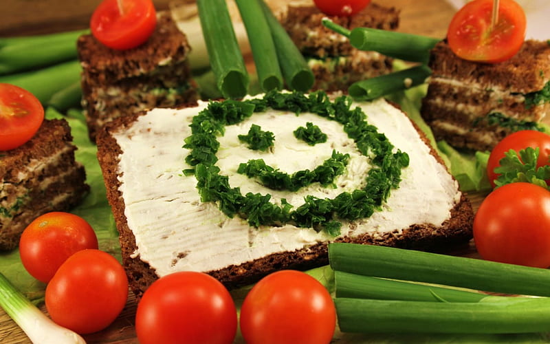 Happy sandwich, sandwich, tomato, food, bread, celery, HD wallpaper