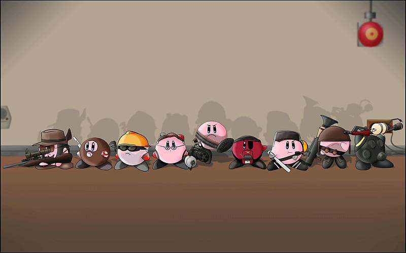 Kirby Fortress, valve, team fortress 2, team fortress, video games, kirby, HD wallpaper Kirby Fortress, valve, team fortress 2, team fortress, video games, kirby, HD wallpaper
