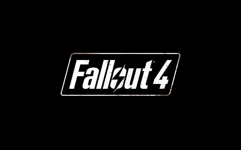 Fallout 4 logo, art, black background, HD wallpaper