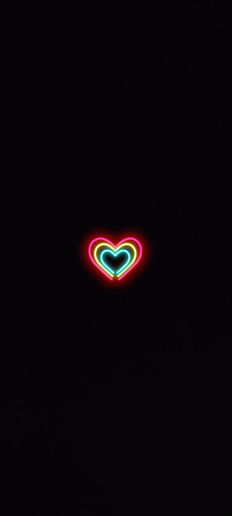 Heart, black, dark, love, minimalistic, neon, red, HD phone wallpaper |  Peakpx