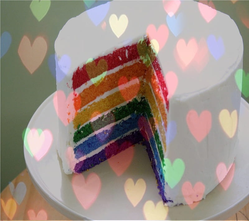 Rainbow Cake, 1440x1280, food, HD wallpaper