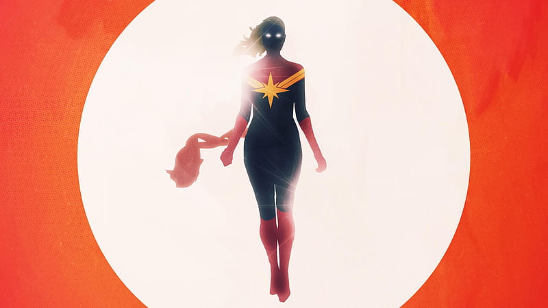 Captain Marvel 2019 Artwork, captain-marvel-movie, captain-marvel, superheroes, 2019-movies, movies, artwork, artist, digital-art, minimalism, HD wallpaper